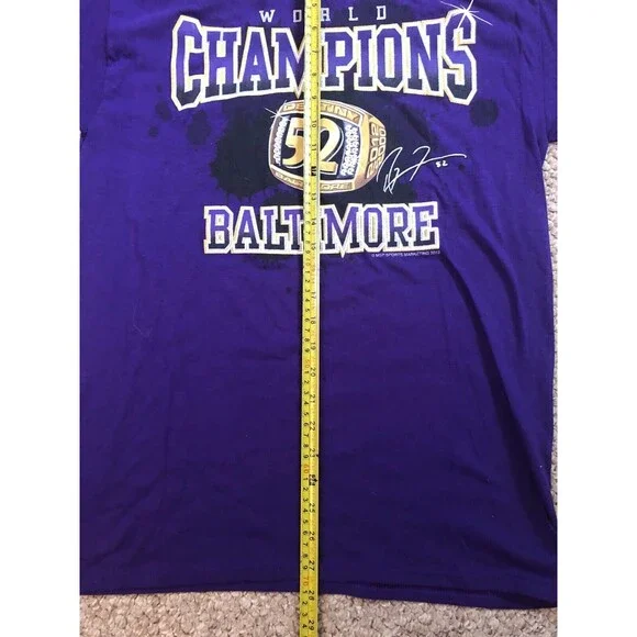 Super Bowl BALTIMORE RAVENS NFL World Champions T shirt Size Medium Purple Men's - Picture 8 of 9